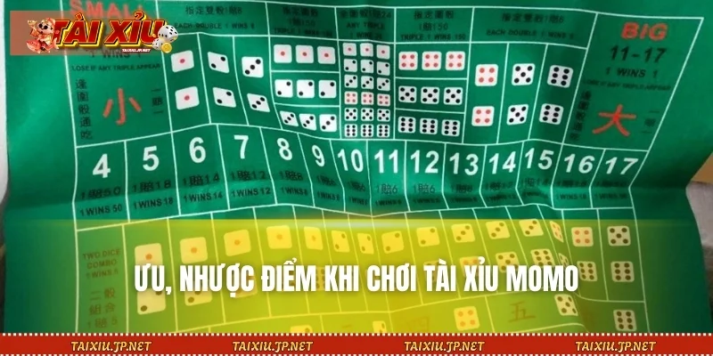 Ưu, nhược điểm khi chơi Tài Xỉu Momo