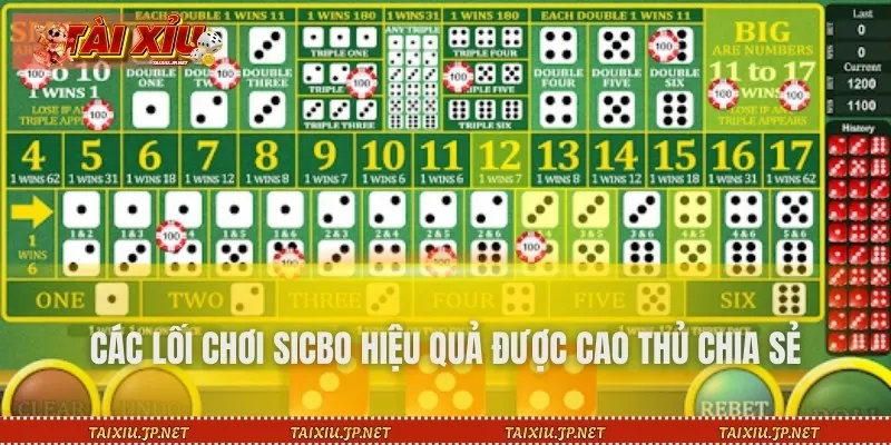 Các lối chơi Sicbo hiệu quả được cao thủ chia sẻ